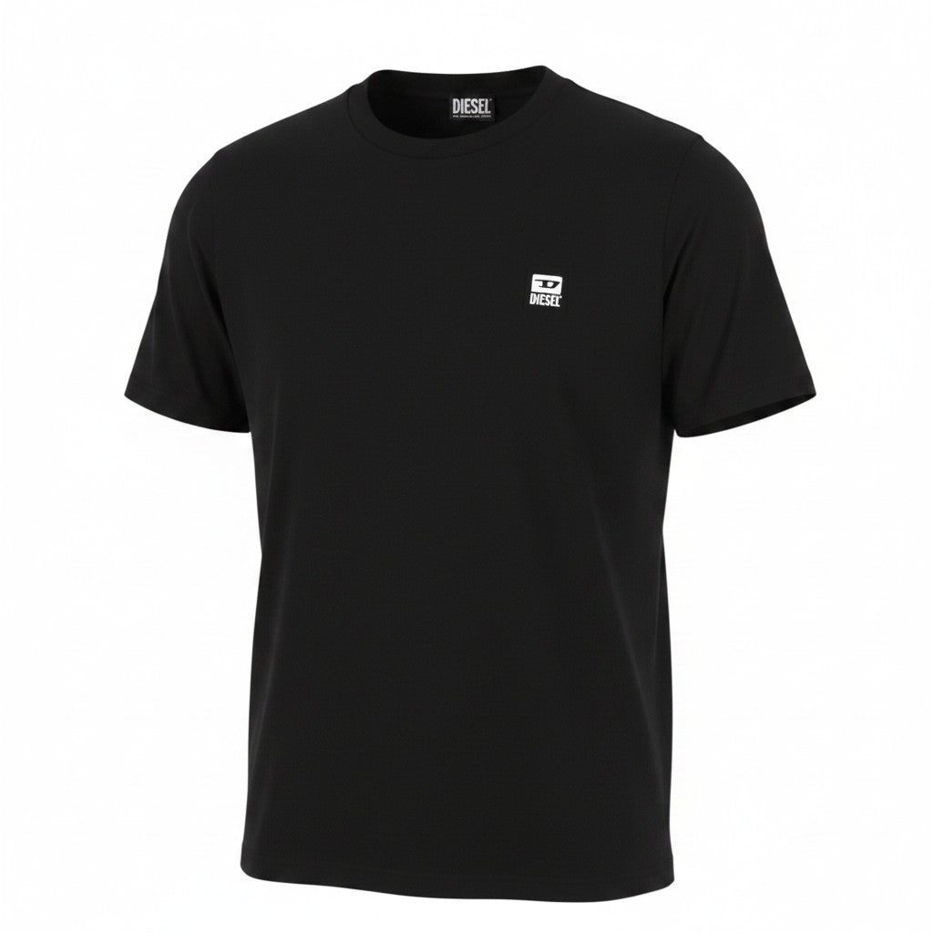 DIESEL T-Just-K30 Men T-Shirt XL Black Cotton Tricot Crew Neck Short Sleeve