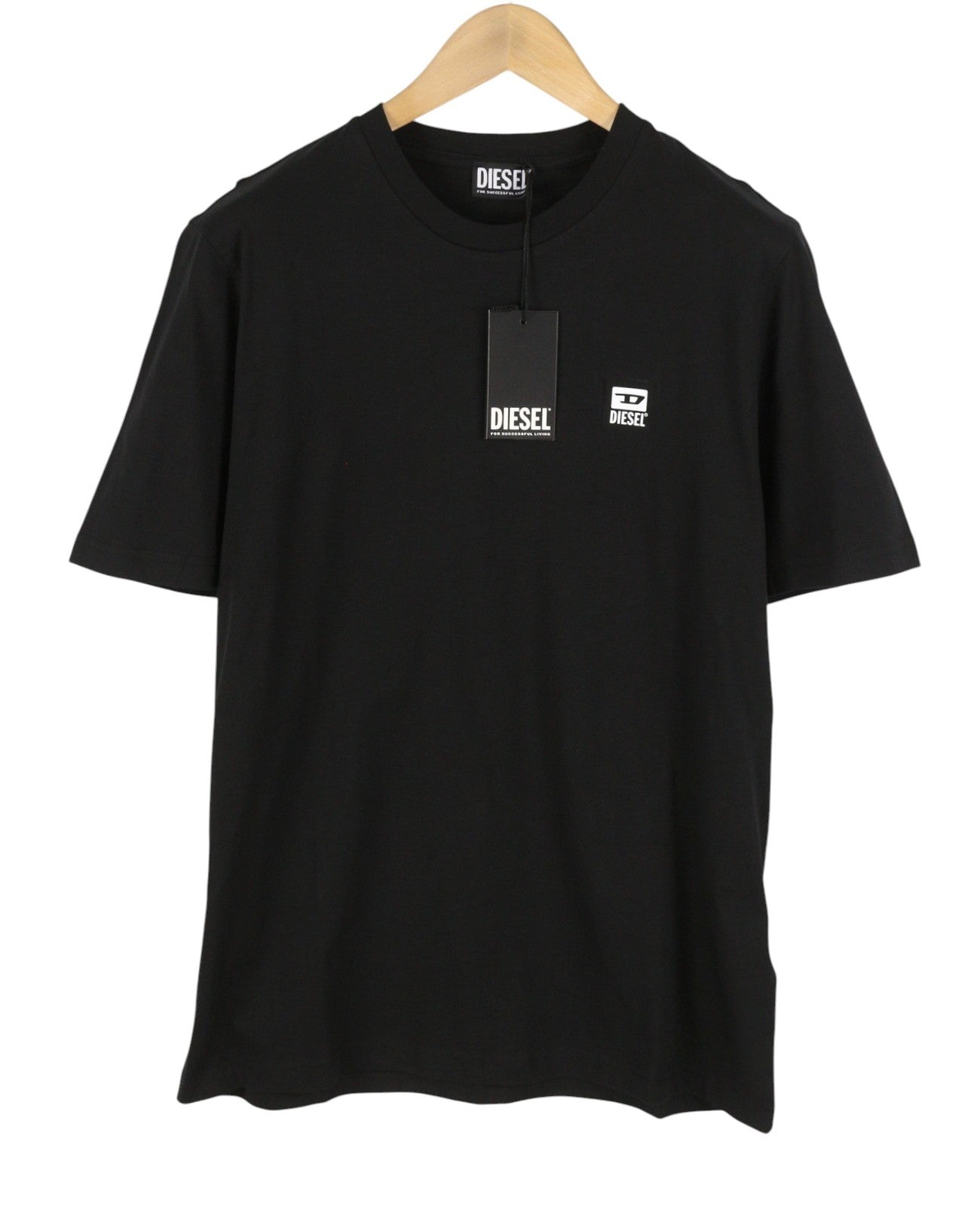 DIESEL T-Just-K30 Men T-Shirt XL Black Cotton Tricot Crew Neck Short Sleeve