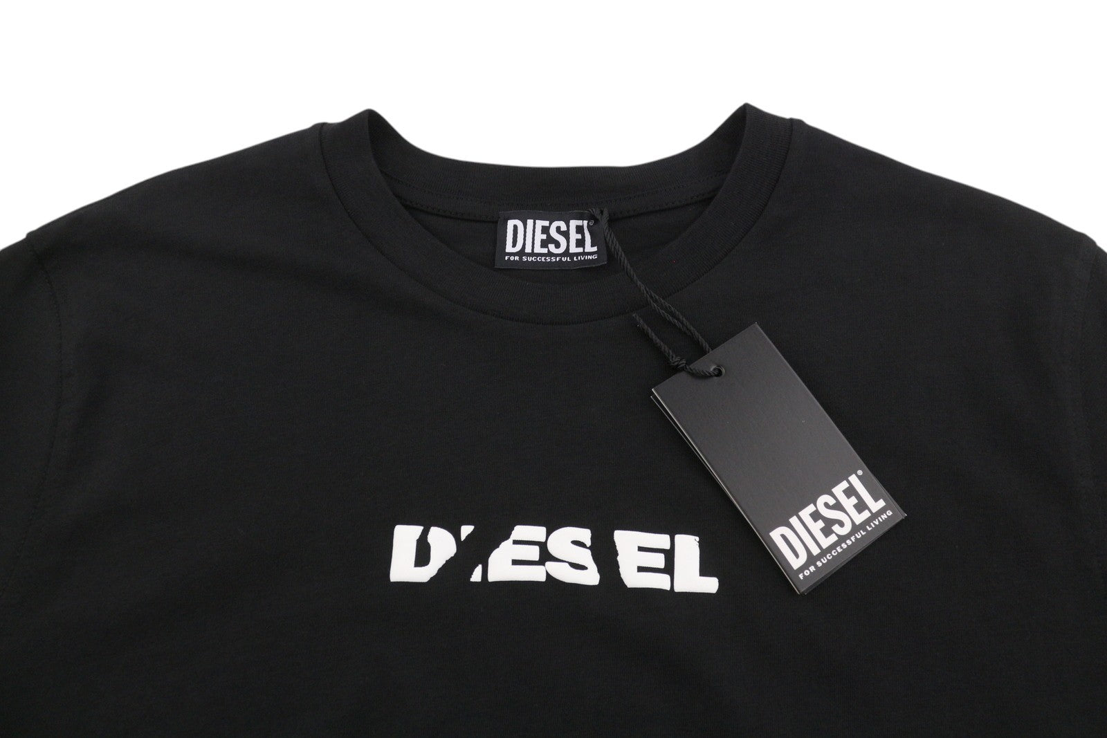DIESEL T-Just 250231 Off Men T-Shirt XL Black Cotton Tricot Crew Short Sleeve