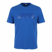 DIESEL T-Just 12-5 Men T-Shirt 2XL Blue Cotton Tricot Short Sleeved