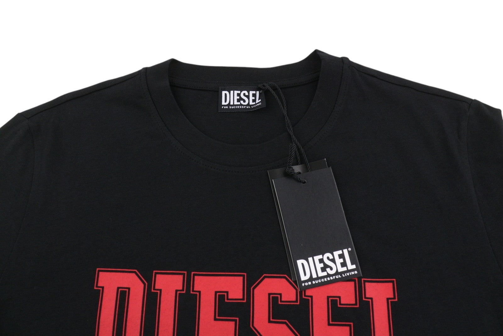 DIESEL T-Diegor 1-A Men T-Shirt 2XL Black Cotton Tricot Crew Neck Short Sleeve