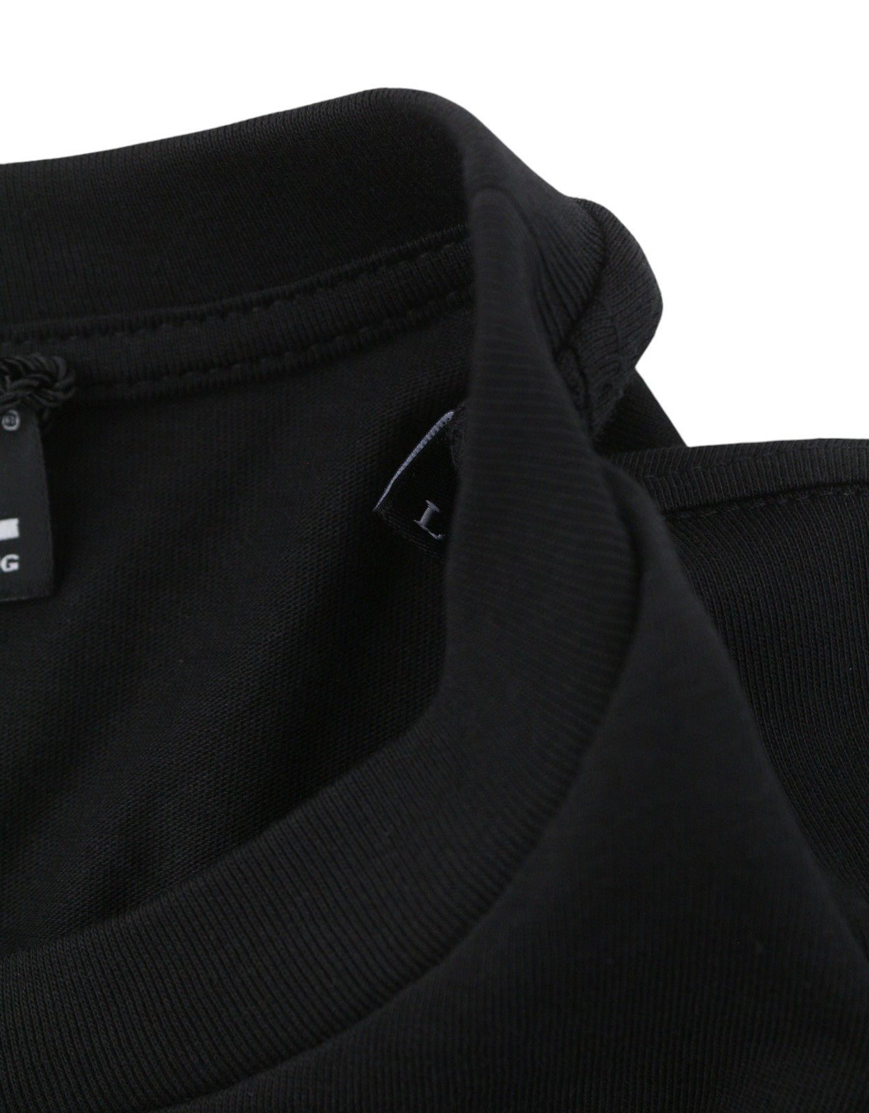 DIESEL T-Just-E17-Out Men T-Shirt L Black Cotton Tricot Crew Neck Short Sleeve