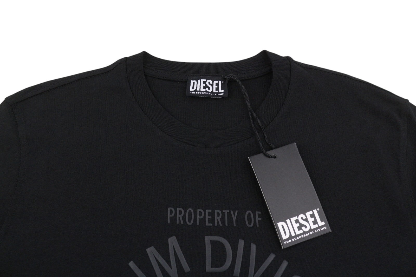 DIESEL T-Just-E17-Out Men T-Shirt 2XL Black Cotton Tricot Crew Neck Short Sleeve