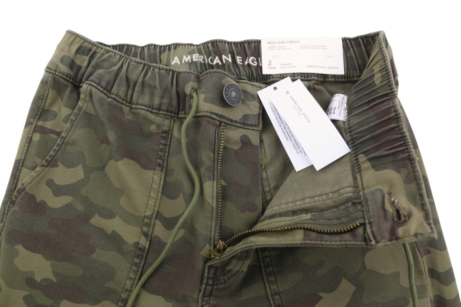 AMERICAN EAGLE OUTFITTERS Jegging Jogger Women's Trousers W26 Camo Green