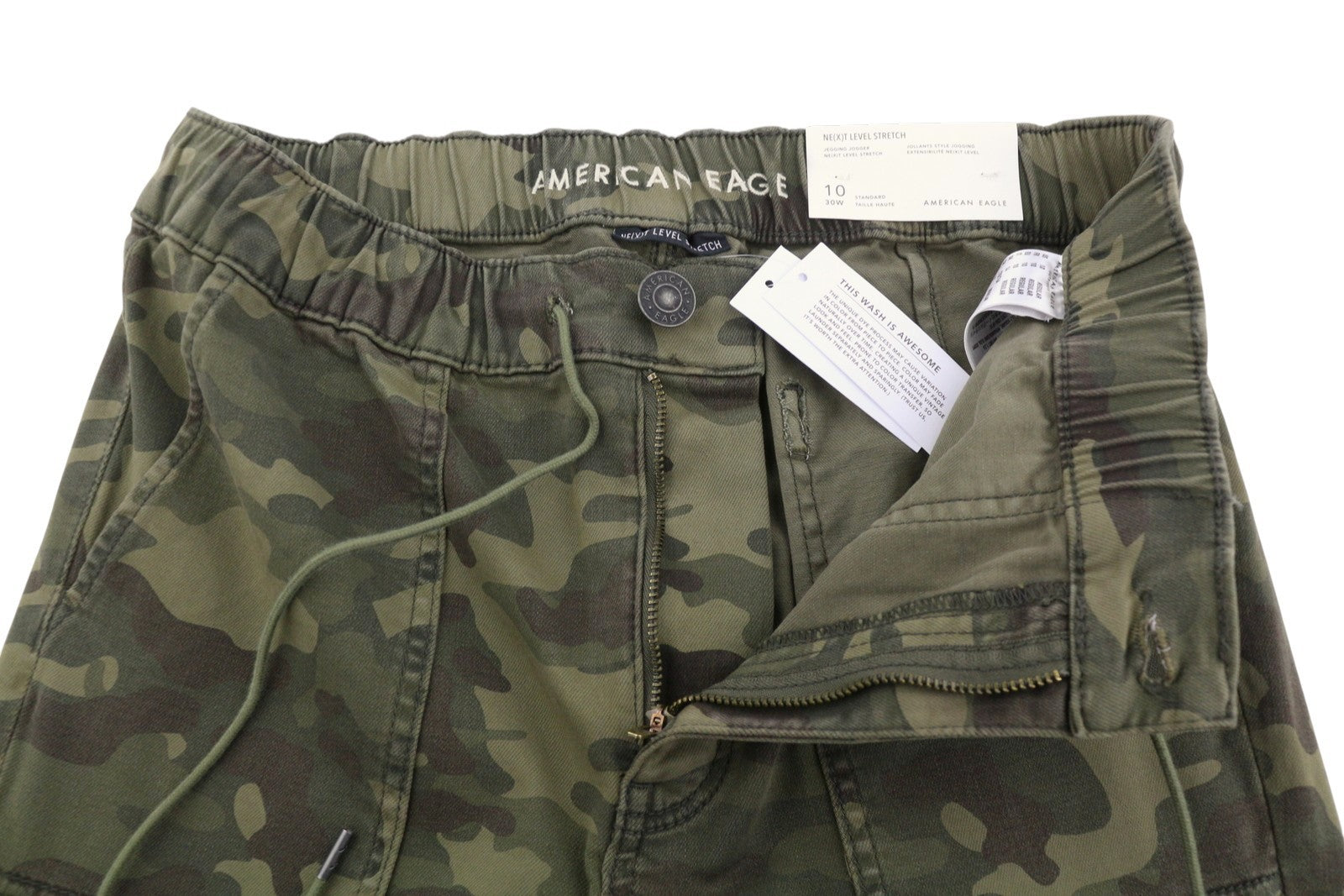 AMERICAN EAGLE OUTFITTERS Jegging Jogger Women's Trousers W30 Camo Green