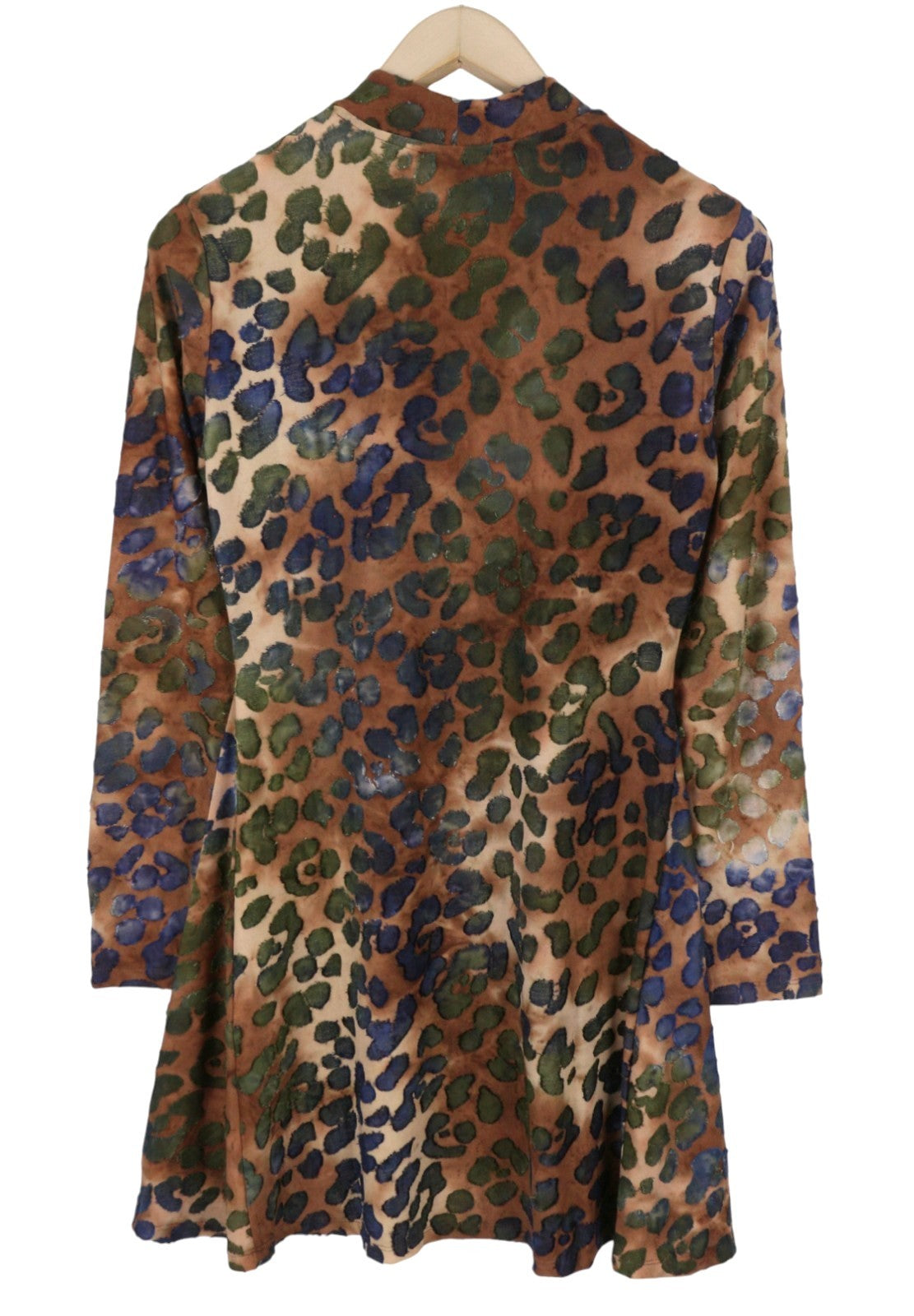 DESIGUAL Vest Felina Women's Dress XL Brown Animal Print Textured Sleeve