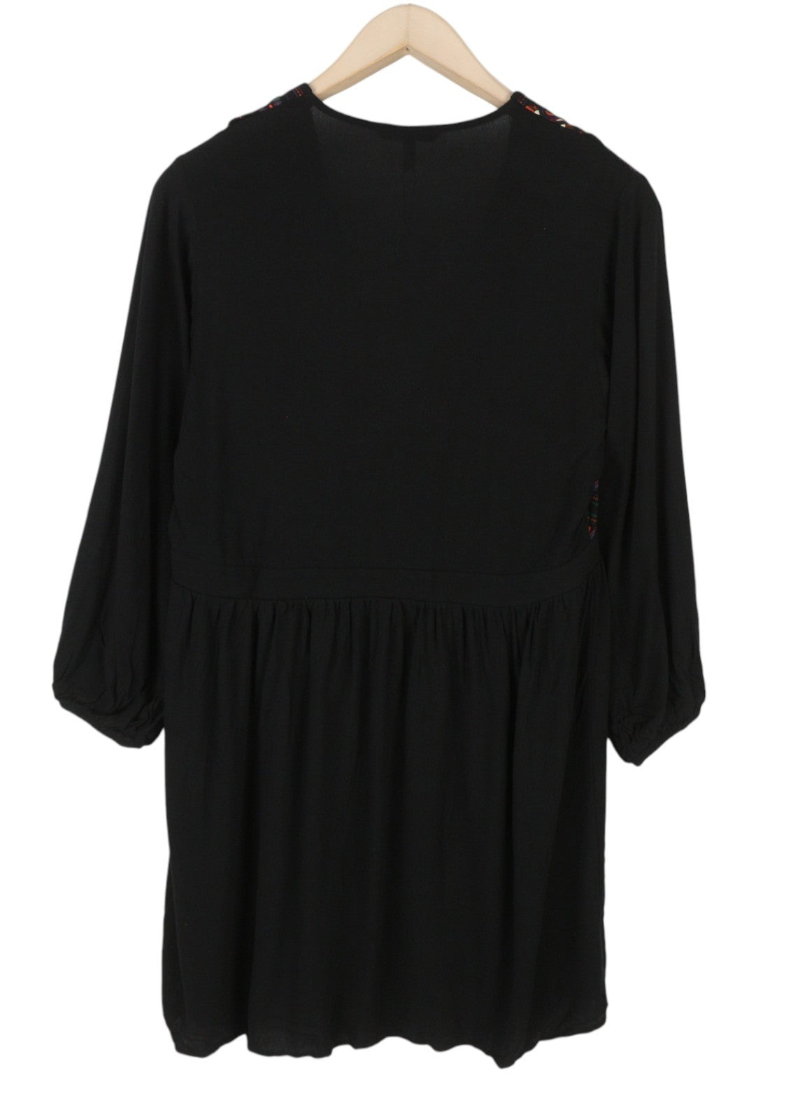 DESIGUAL Vest Marian Women's Dress S Black Patterned Oversized 3/4 Sleeve
