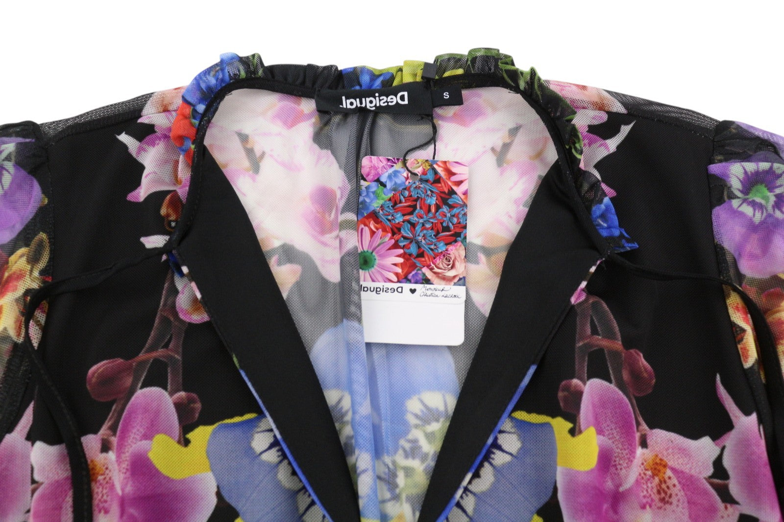 DESIGUAL Leyon Women's Dress S Multicolor Floral Layered Mini Skirt