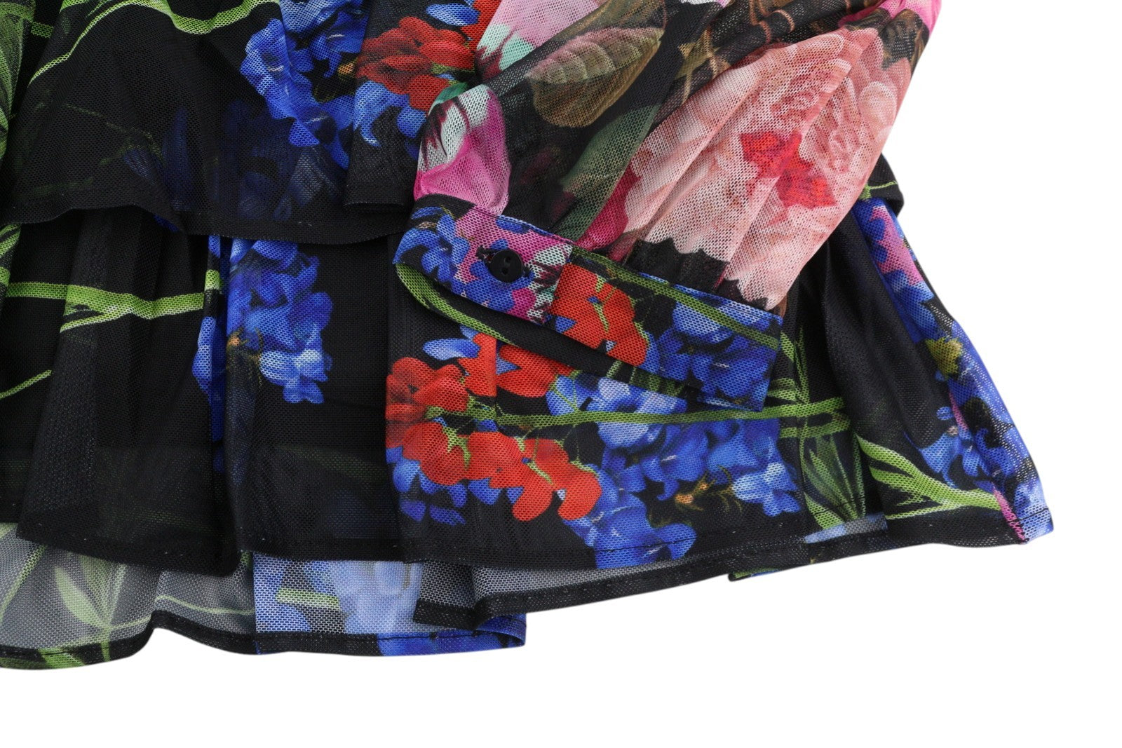 DESIGUAL Leyon Women's Dress S Multicolor Floral Layered Mini Skirt