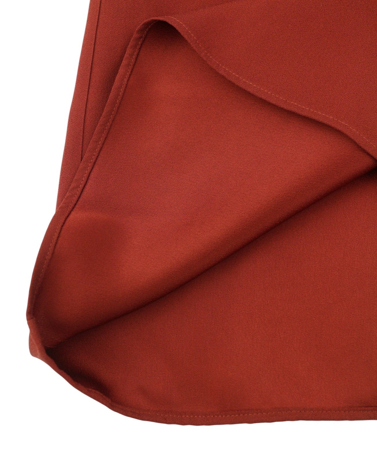 MARINA RINALDI Women's Dress EU54 Brick Red Round Neck 3/4 Sleeve Knee