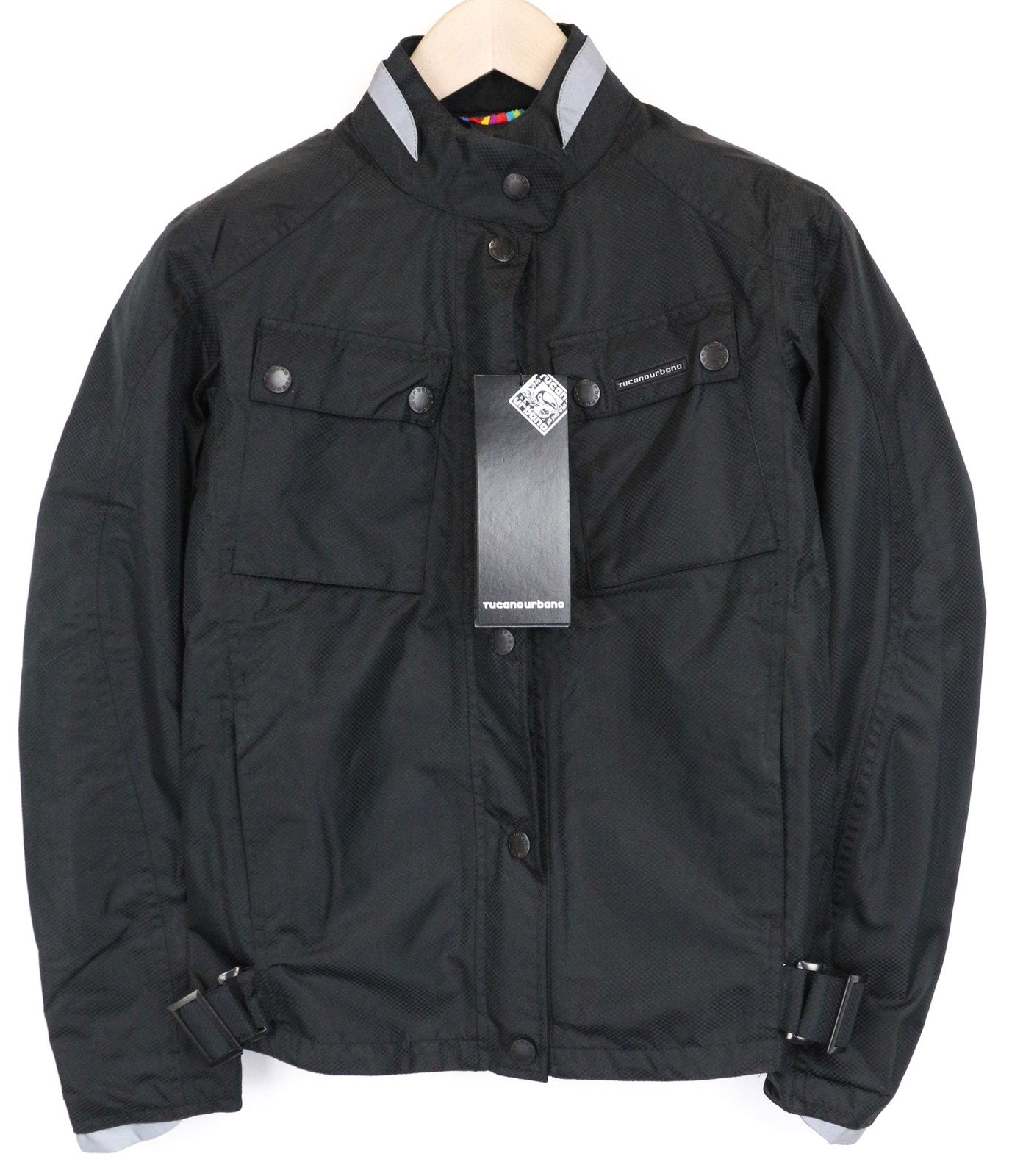 TUCANO URBANO Tina moteriška motociklo striukė S, juoda, su apsauginiu pamušalu 