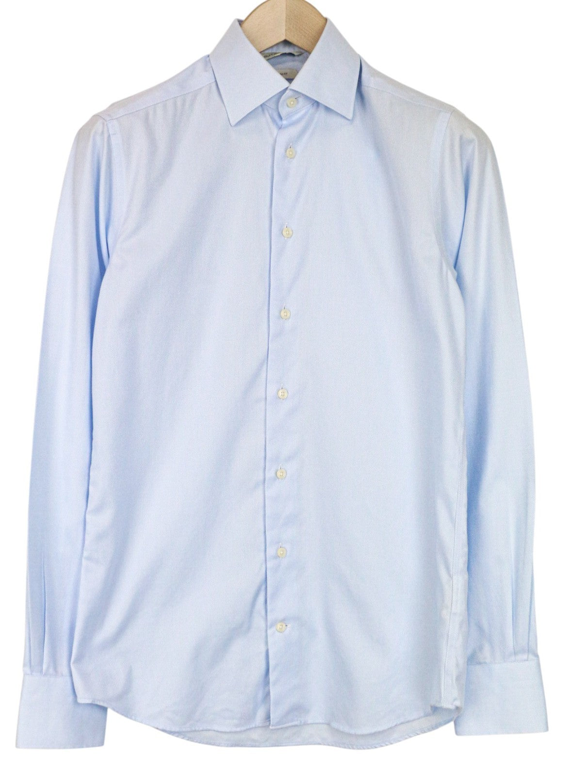 SUITSUPPLY Men's Formal Shirt 36/14 Slim Blue Pure Cotton Long Sleeve Buttoned