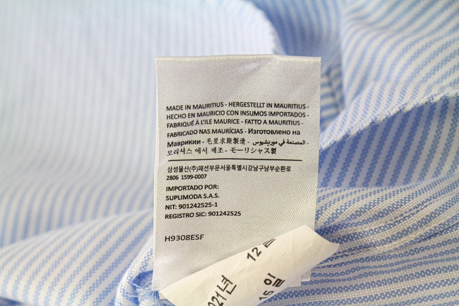 „SUITSUPPLY Traveller“ vyriški formalūs marškinėliai, 38/15, mėlyni, ploni, dryžuoti, grynos medvilnės. 