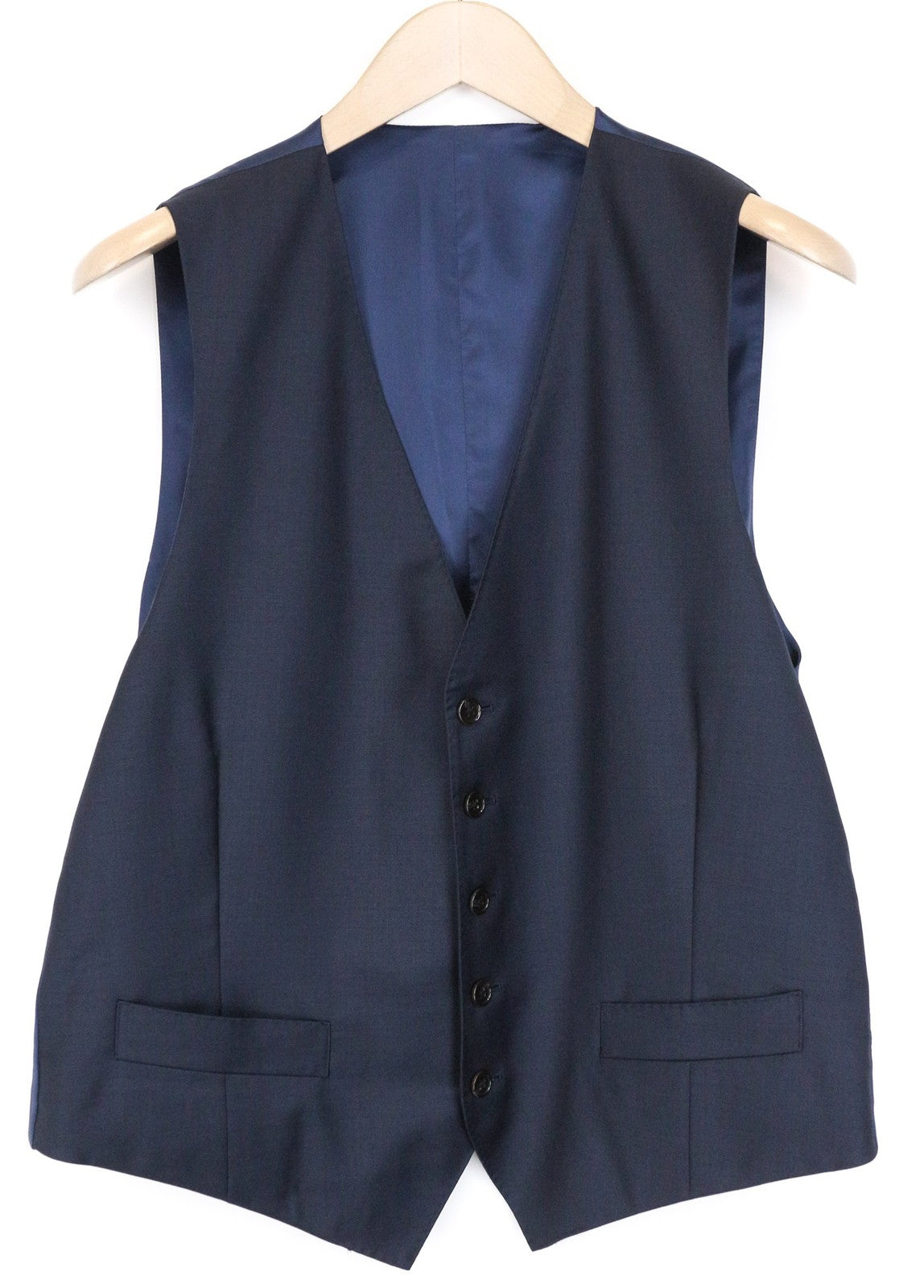 SUITSUPPLY Lazio Men's Suit UK42S Blue Pure Wool 2-Piece Blazer & Waistcoat