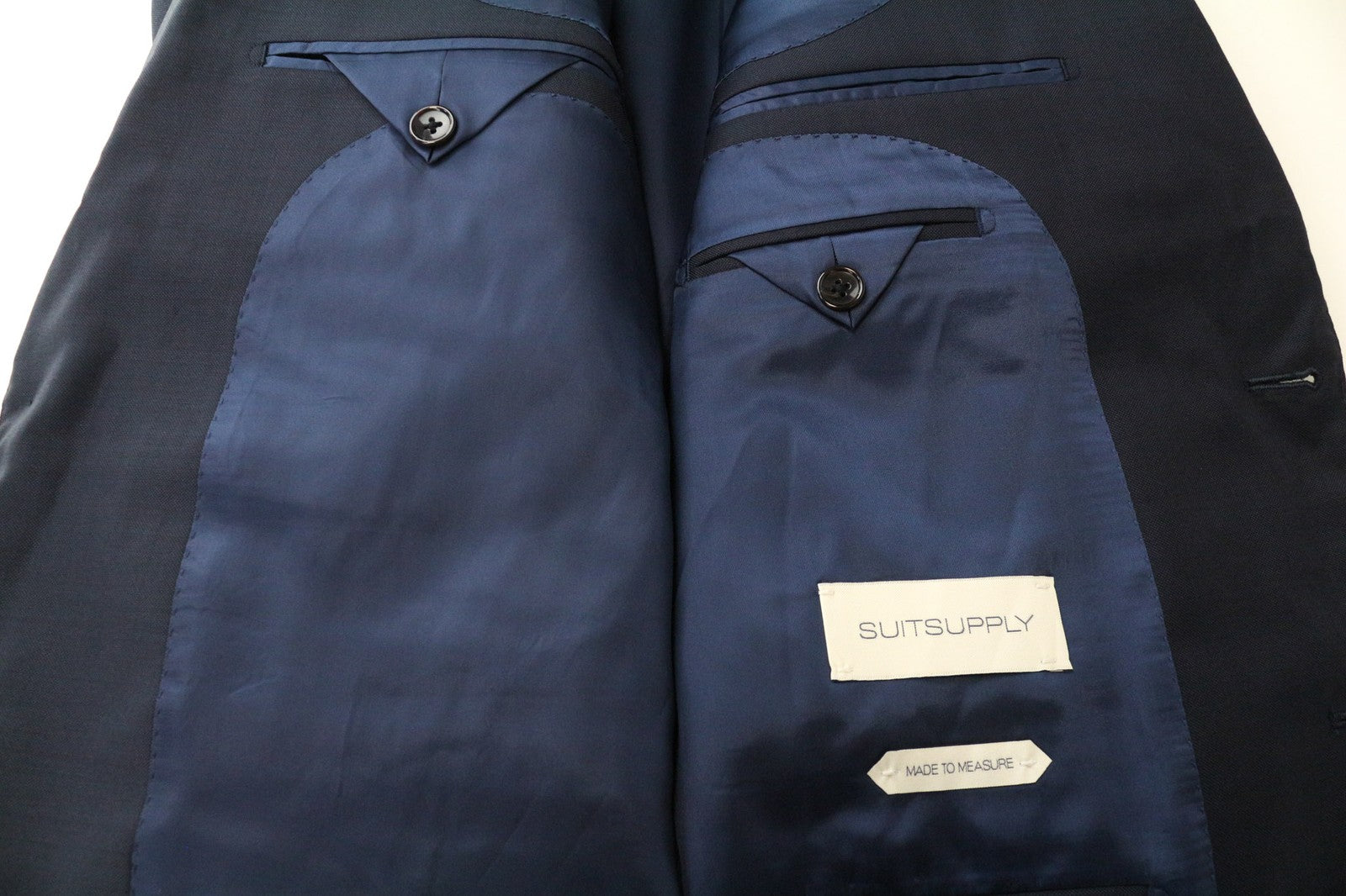 SUITSUPPLY Lazio Men's Suit UK42S Blue Pure Wool 2-Piece Blazer & Waistcoat