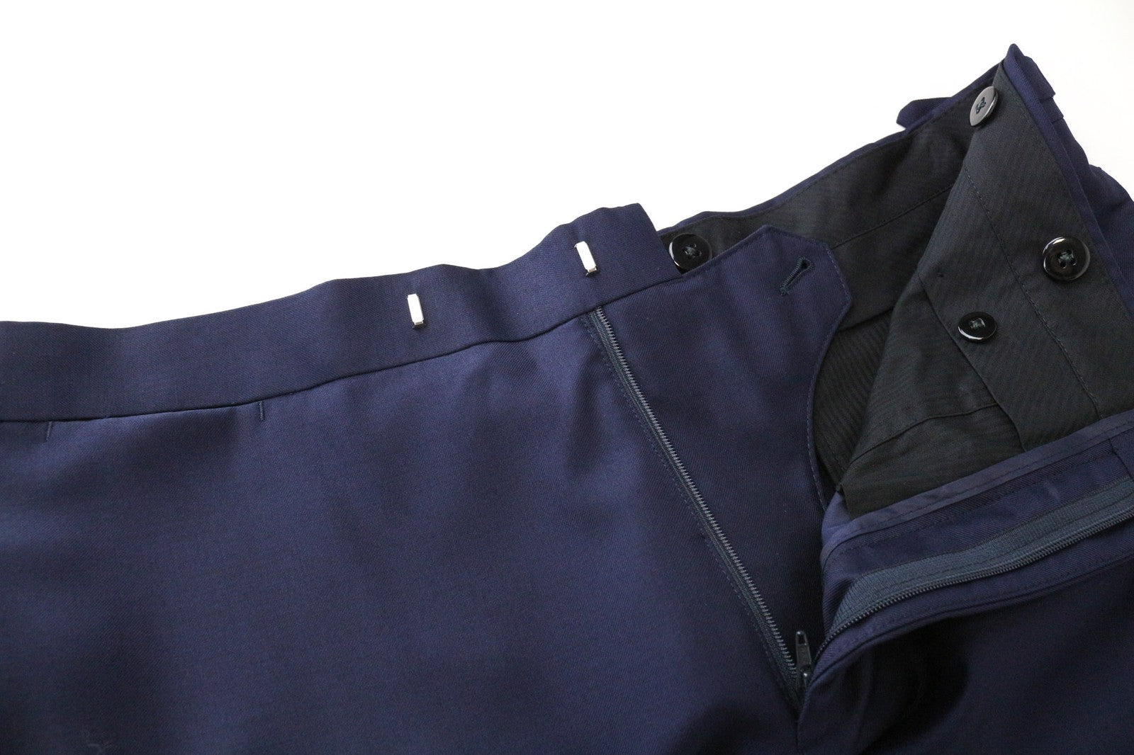 SUITSUPPLY U-Neck Men's Suit UK40R Blue 2-Piece Wool Waistcoat & Trouser Set