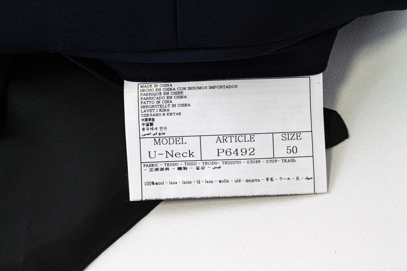 SUITSUPPLY U-Neck Men's Suit UK40R Blue 2-Piece Wool Waistcoat & Trouser Set