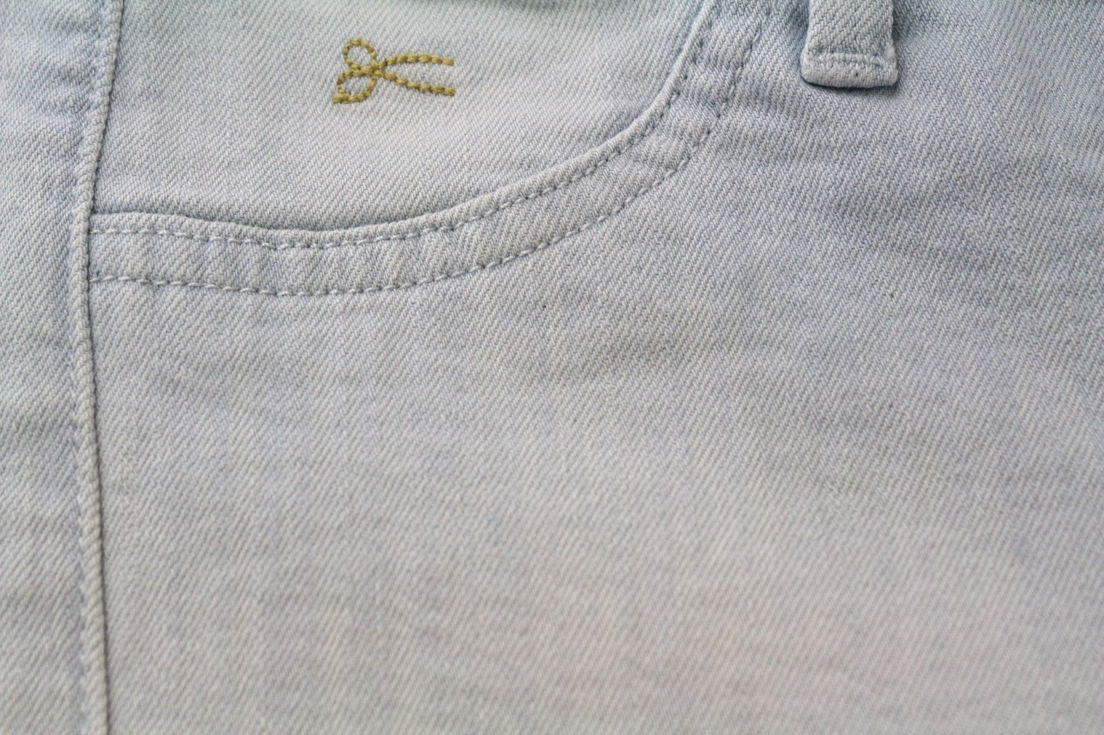 DENHAM „Spray Helix“ moteriški džinsai W26/L28 mėlynai skalbtos medvilnės tamprios, itin aptemptos 