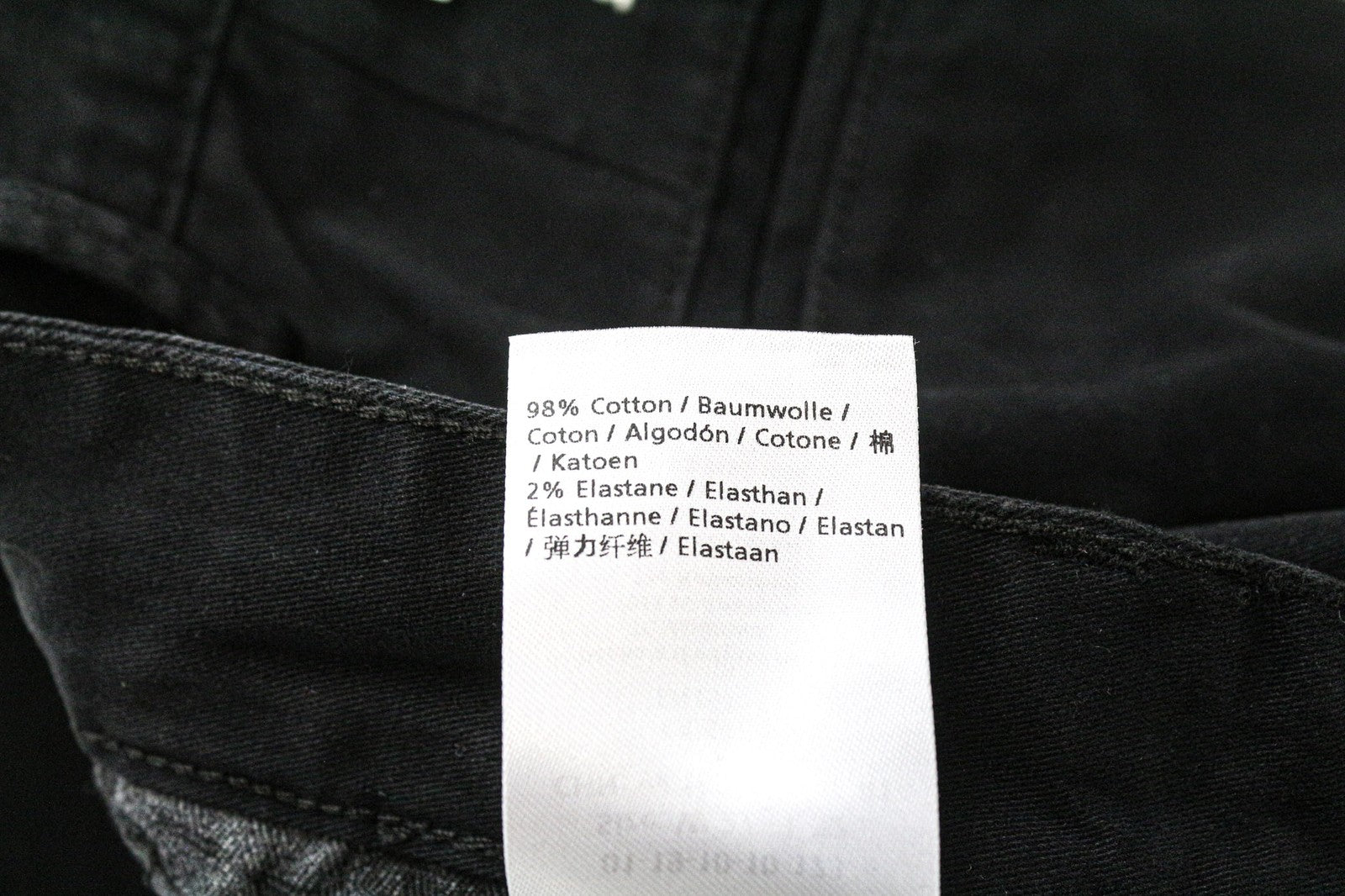 DENHAM Marshal Men's Trousers W27/L32 Black Slim Stretch Cotton Button Fly Fit