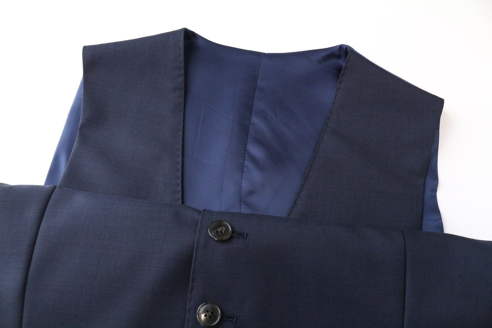 SUITSUPPLY Lazio vyriška liemenė 21 mėlyna, grynos vilnos, vienaeilė, oficiali 