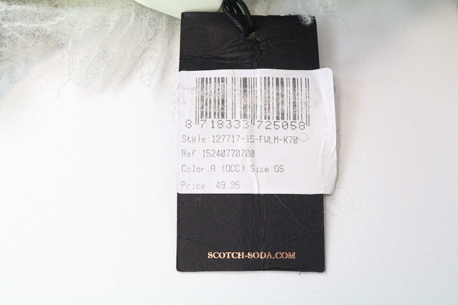 MAISON SCOTCH moteriškas šalikas OS mėlynas languotas vilnos mišinio rudens-žiemos skarelė 