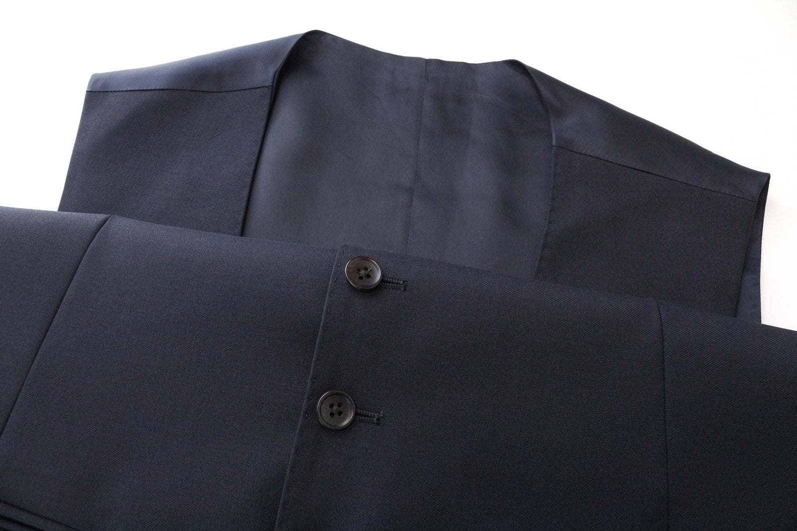 SUITSUPPLY Ferrara vyriška liemenė UK40R tamsiai mėlyna, plona, ​​V formos iškirpte 