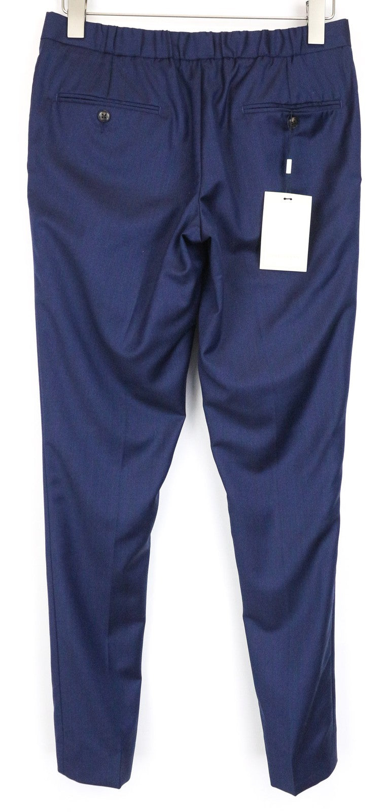 SUITSUPPLY Brescia Men's Trousers UK26R Blue Wool Pleated Classic Dress Pants