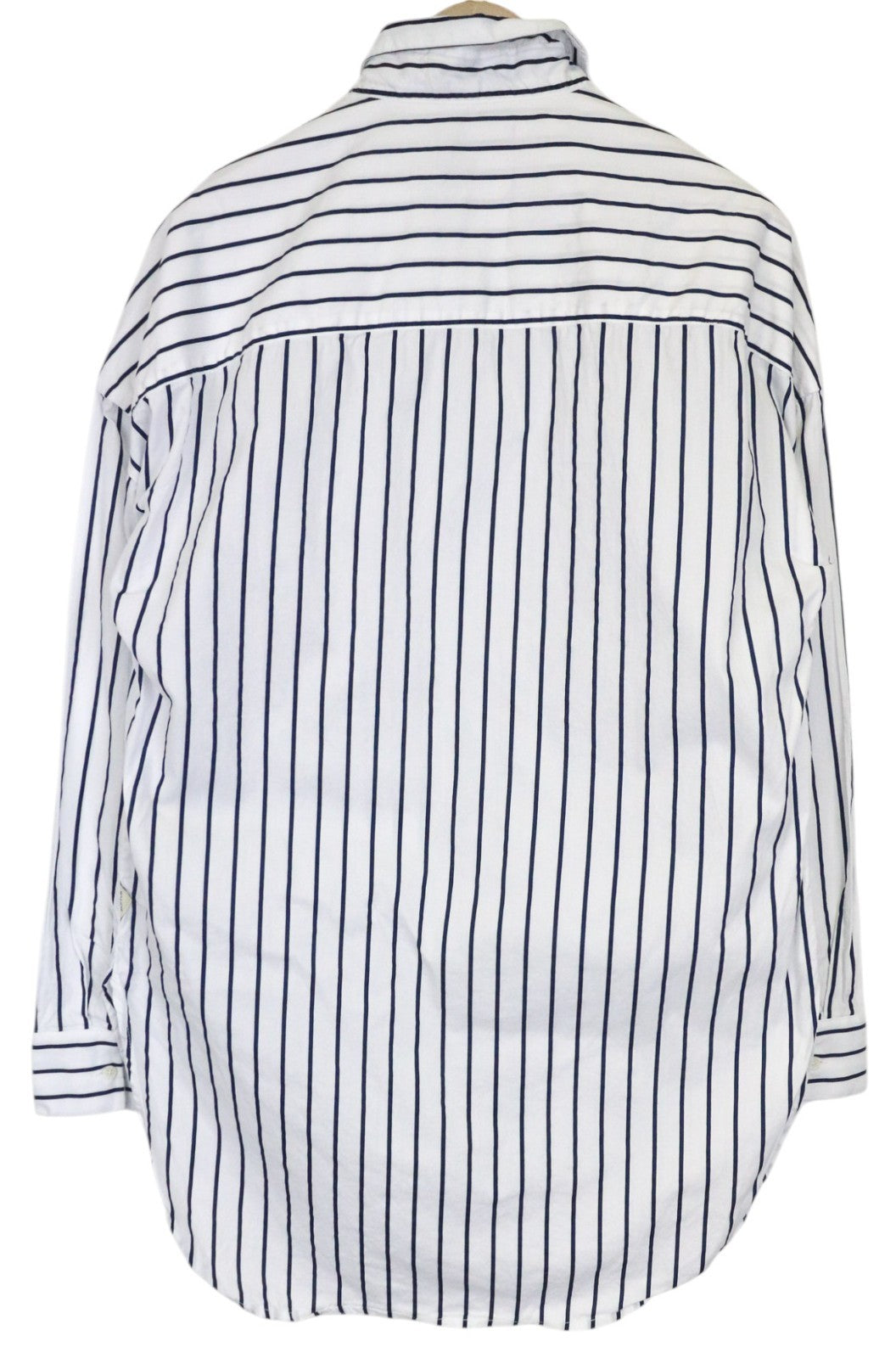 SCOTCH &amp; SODA vyriški marškinėliai M dydžio tamsiai mėlyni dryžuoti, priglundantys ilgomis rankovėmis, su sagomis užsegamais marškiniais 