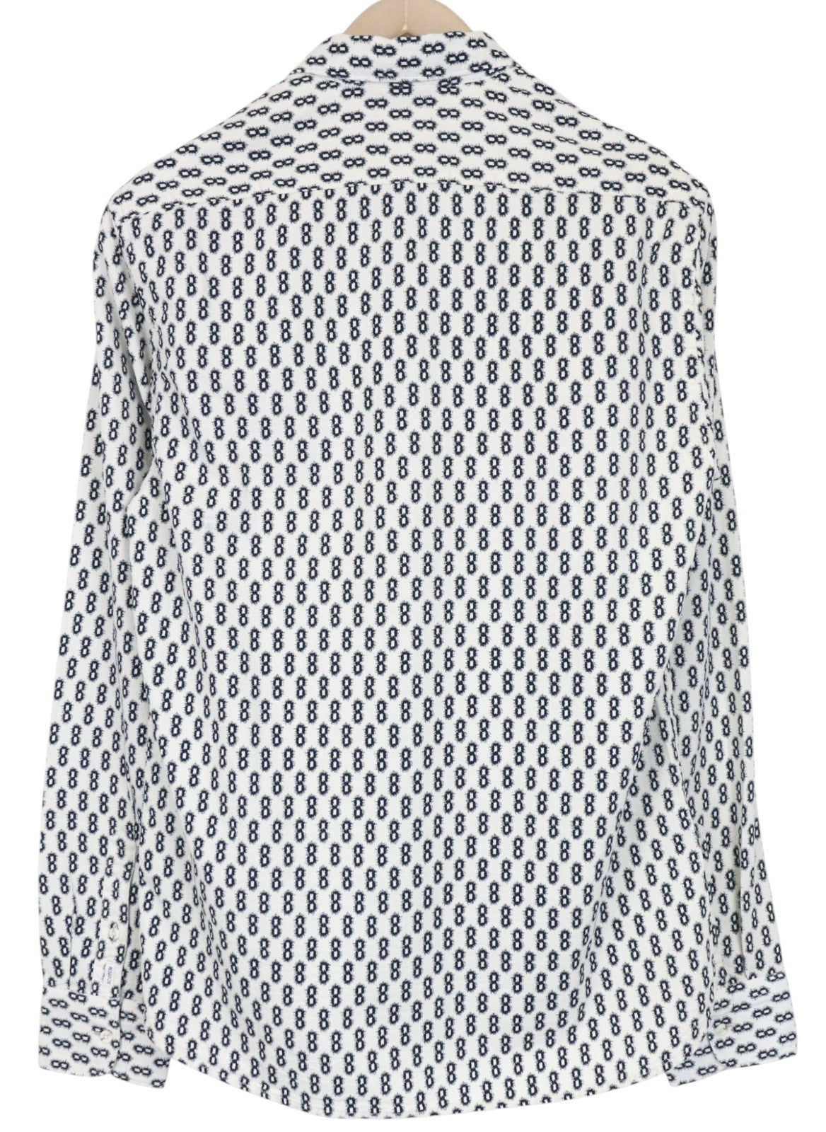 SCOTCH &amp; SODA vyriški marškinėliai M dydžio, mėlyni, raštuoti, medvilniniai, klasikiniai, su sagomis apykakle