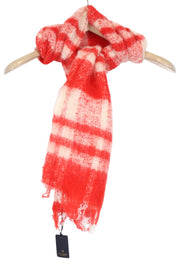 SCOTCH R'BELLE moteriškas šalikas OS raudonas mergaitėms languotas rudens pavasario laisvalaikio stilius 