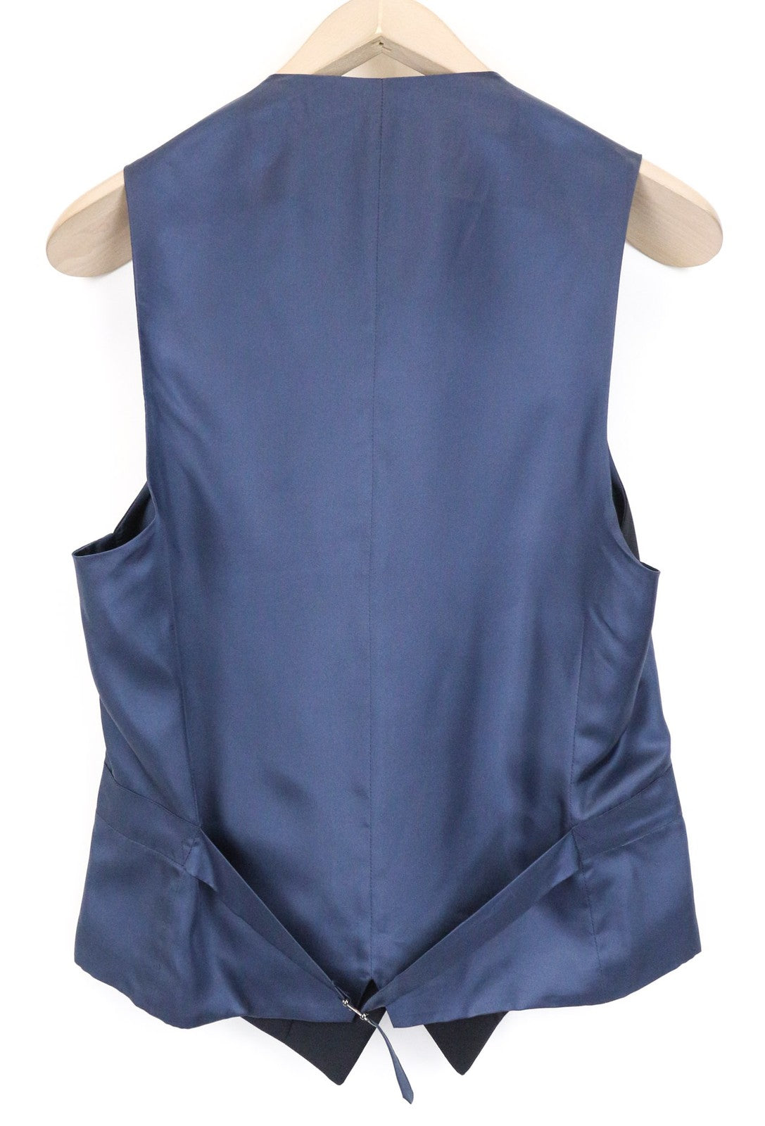 SUITSUPPLY Ferrara vyriška liemenė UK34R mėlyna grynos vilnos plona klasikinė V formos iškirpte 