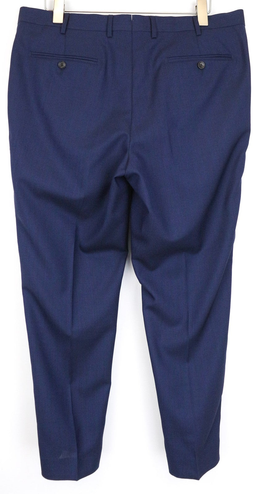 SUITSUPPLY Brescia Men's Trousers UK36S Blue Wool Pleated Front Formal Pants