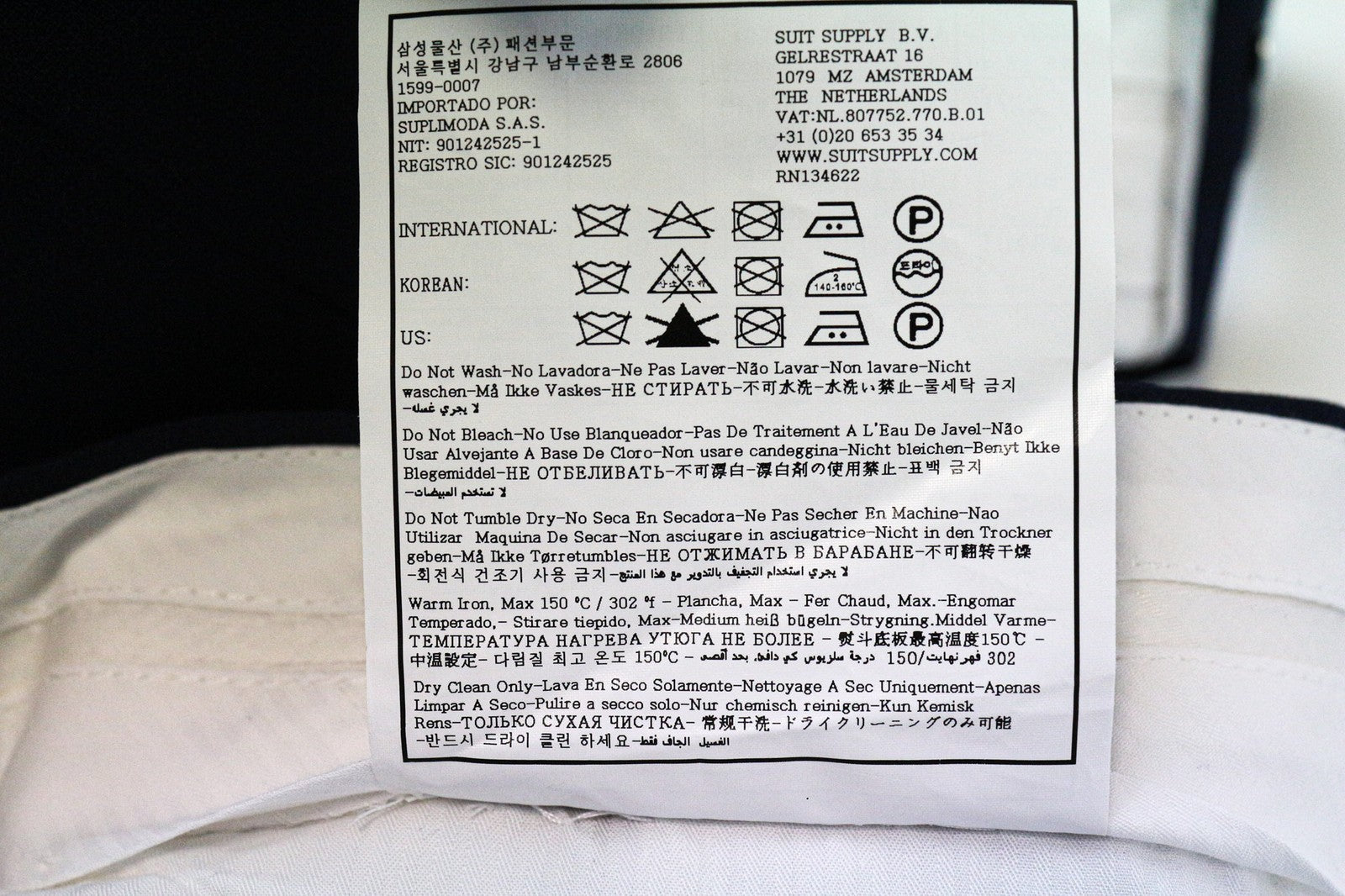 SUITSUPPLY Brescia Men's Trousers UK36S Blue Wool Pleated Front Formal Pants