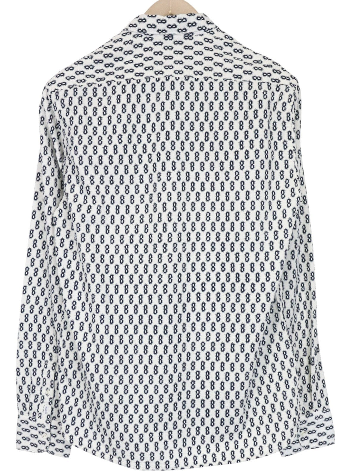 SCOTCH &amp; SODA vyriški marškinėliai M dydžio, mėlyni, abstraktaus rašto, grynos medvilnės, laisvalaikio stiliaus.