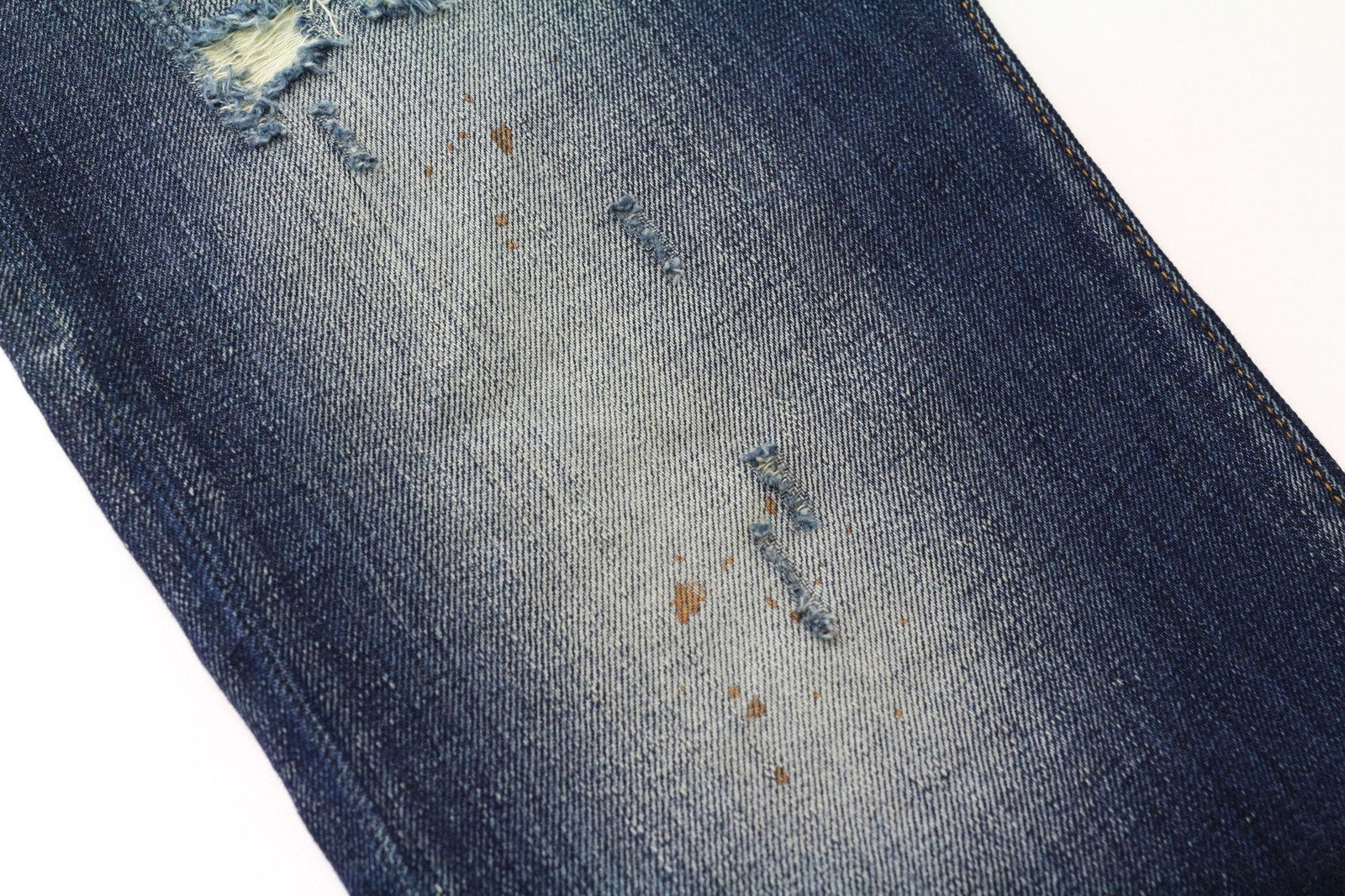 TAKESHY KUROSAWA Men's Jeans W32 Blue Cotton Aged Distressed Worn Style Wash