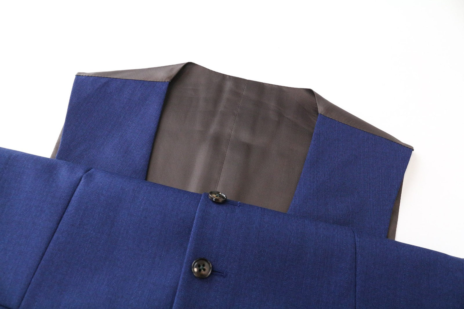 SUITSUPPLY Ferrara vyriška liemenė UK36R mėlyna vilnonė V formos iškirpte su pamušalu elegantiška liemenė 