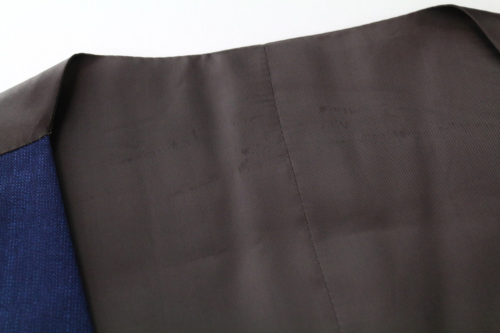 SUITSUPPLY Ferrara vyriška liemenė UK36R mėlyna vilnonė V formos iškirpte su pamušalu elegantiška liemenė 