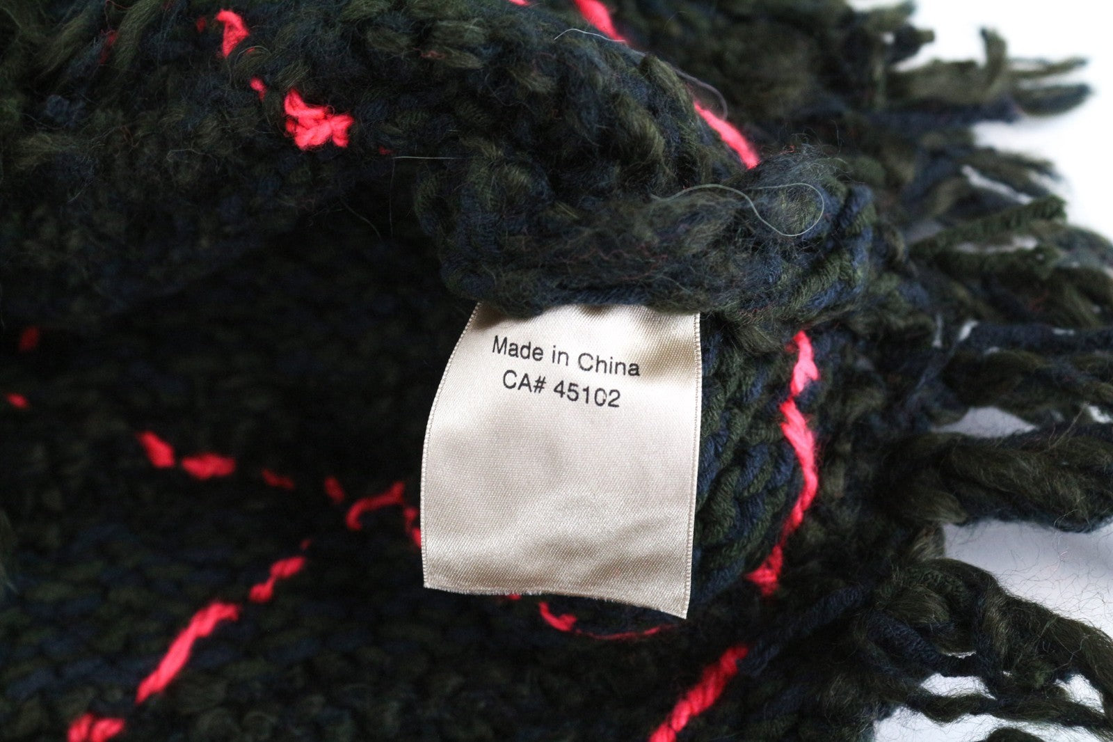 SCOTCH & SODA Ams Couture Women's Scarf OS Knitted Green Navy Pink Tassels