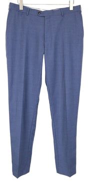 SUITSUPPLY Brescia Men's Trousers UK42R Blue Pure Wool Pleated Front Classic