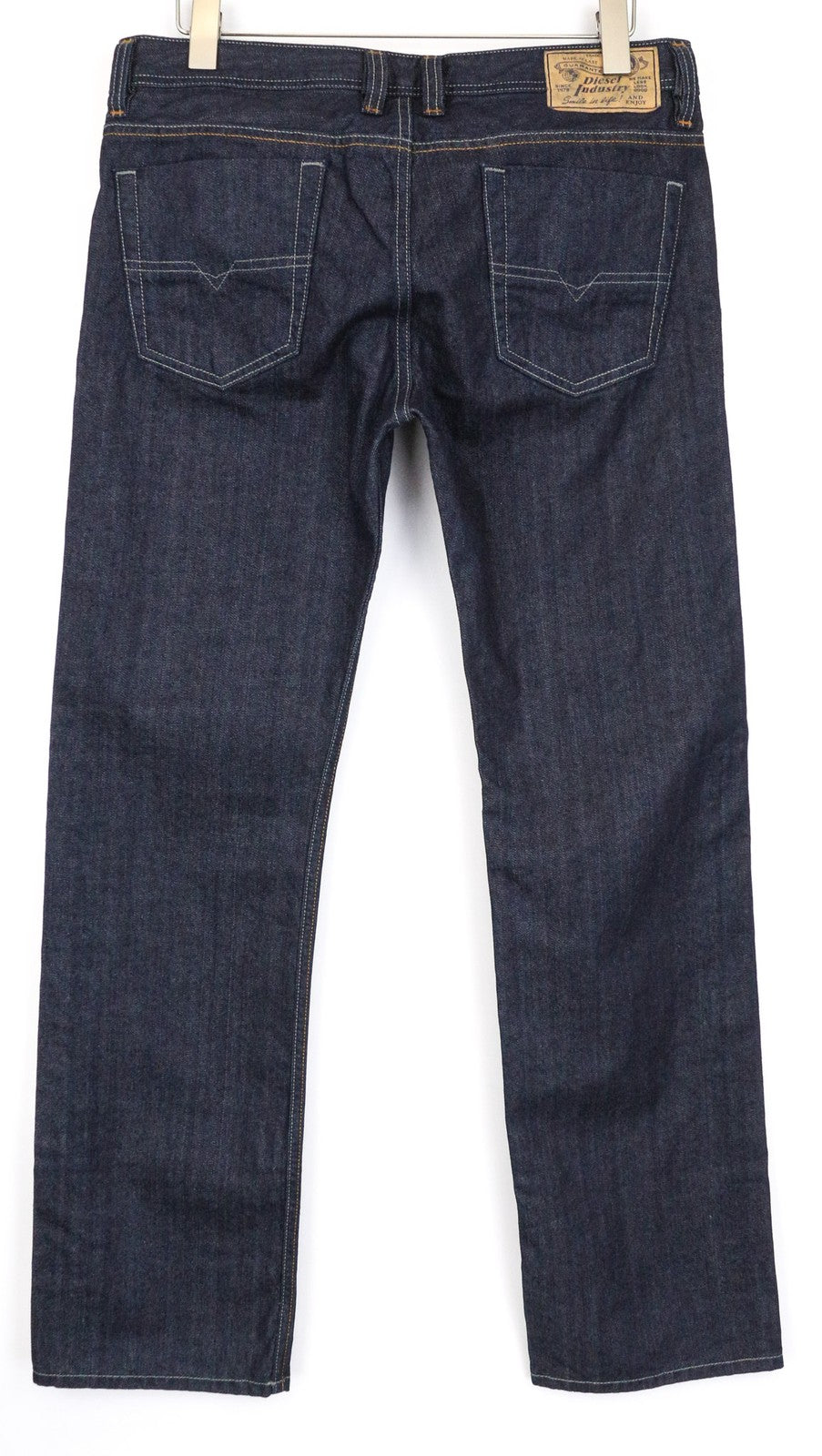 DIESEL Viker 0RUS7 vyriški džinsai W31/L32 Regular tiesaus kirpimo mėlyni medvilniniai 