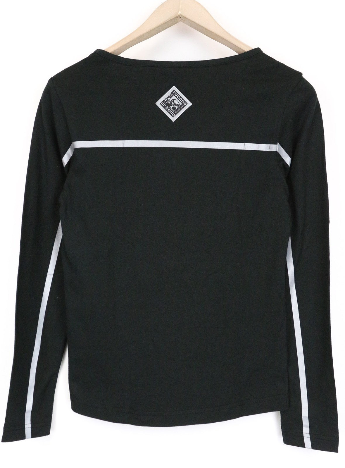 TUCANO URBANO T-TU moteriški marškinėliai ilgomis rankovėmis, juodi, medvilniniai. XS dydžio. 