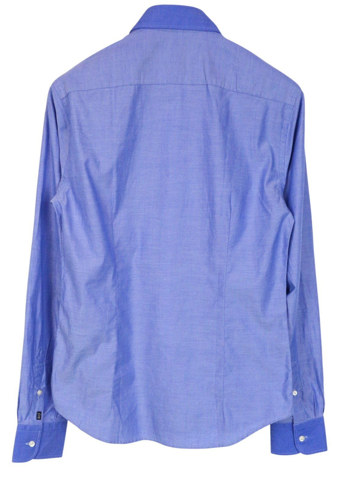 SCOTCH &amp; SODA Ams Couture vyriški marškinėliai S Slim mėlyni medvilniniai ilgomis rankovėmis su sagomis