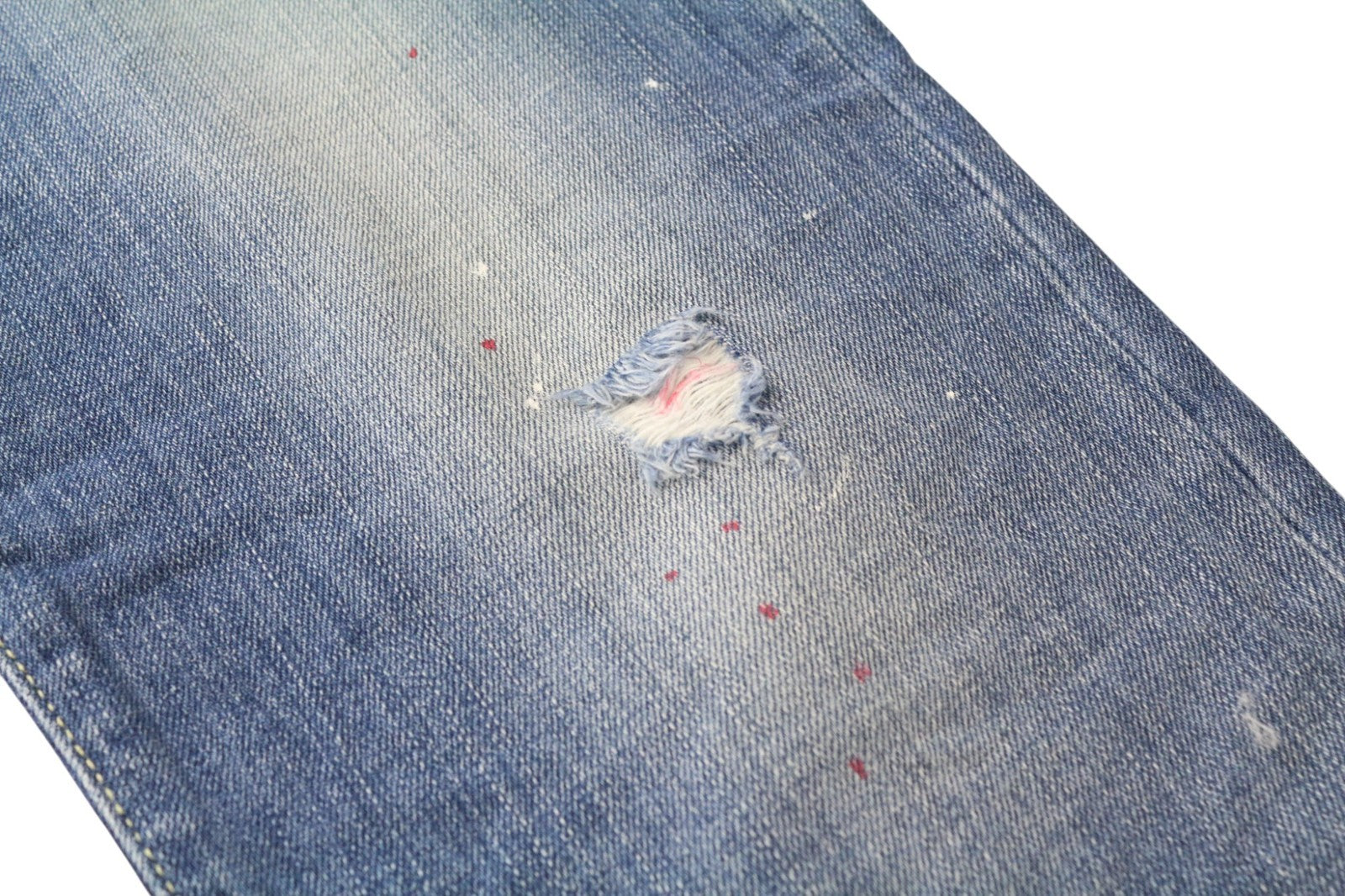 TAKESHY KUROSAWA TK 72 Men's Jeans W32 Blue Slim Buttoned Non-Stretch Distress