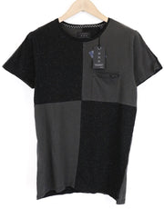 SCOTCH & SODA Men's T-Shirt M Black Cotton Crew Neck Colour Block Pattern
