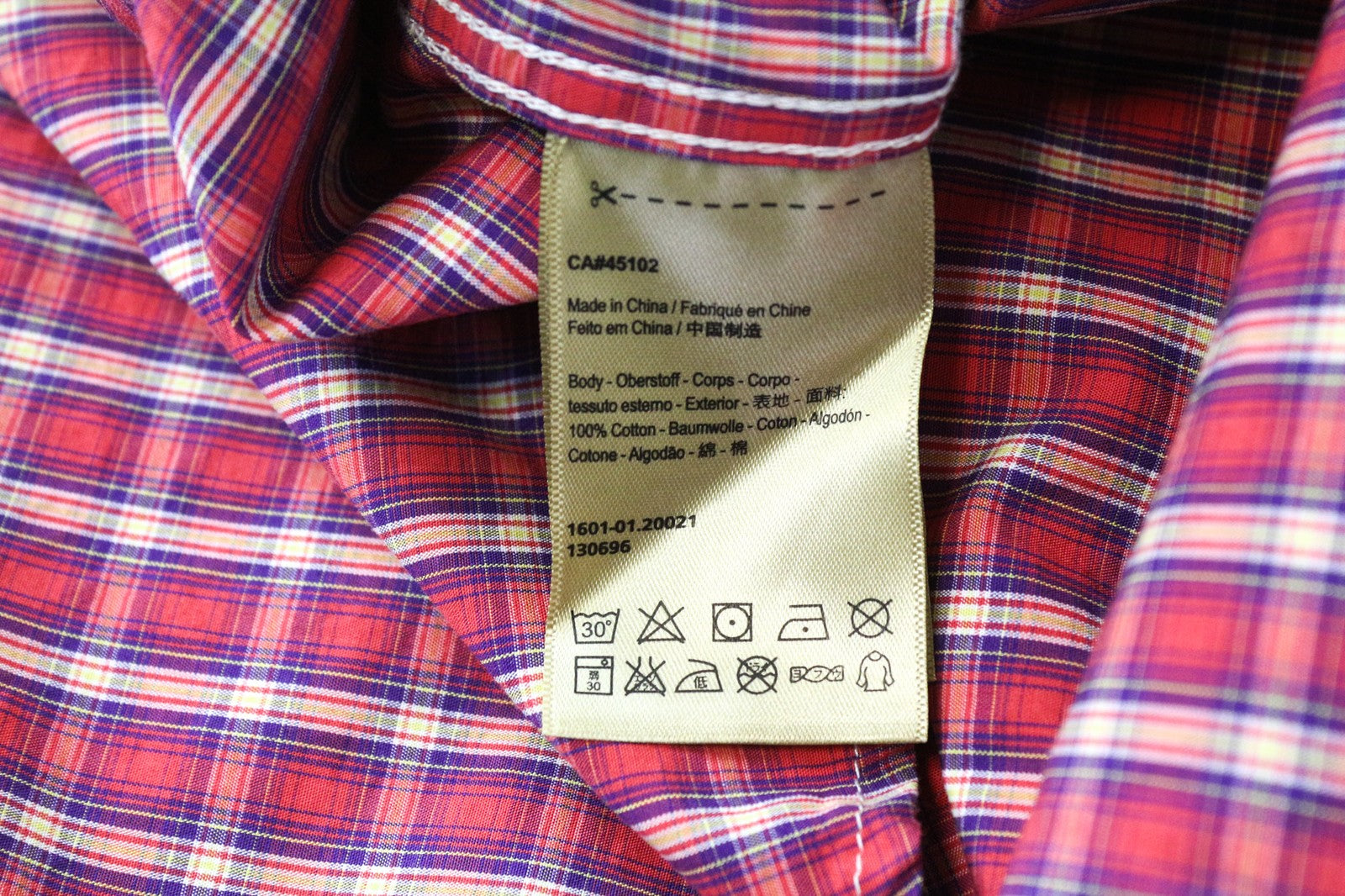 SCOTCH &amp; SODA vyriški marškiniai L dydžio, raudoni medvilniniai languoti klasikinio stiliaus marškiniai su sagomis