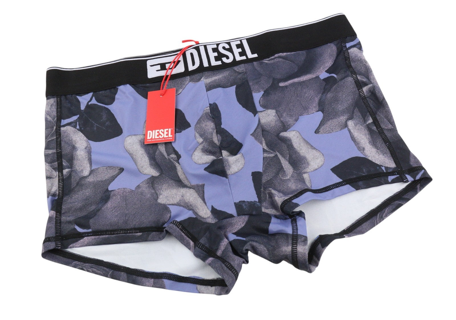 DIESEL Umbx-Damien 0HPAP Men Underwear S Blue Floral All-Over Print Boxer