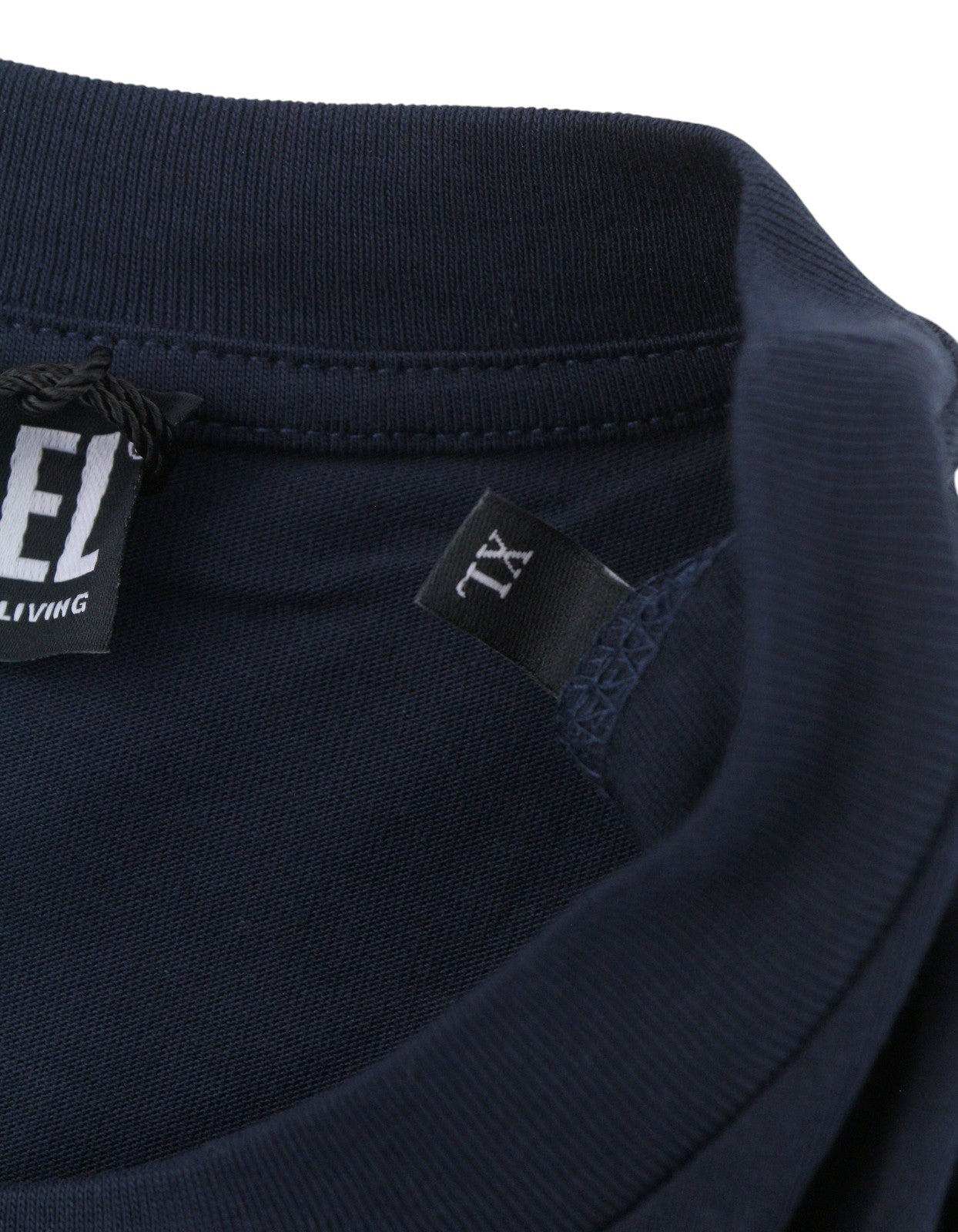 DIESEL T-Just 12-5 Men T-Shirt XL Dark Blue Cotton Tricot Short Sleeve