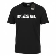 DIESEL T-Just 250232 Off Men T-Shirt 2XL Black Cotton Tricot Short Sleeve