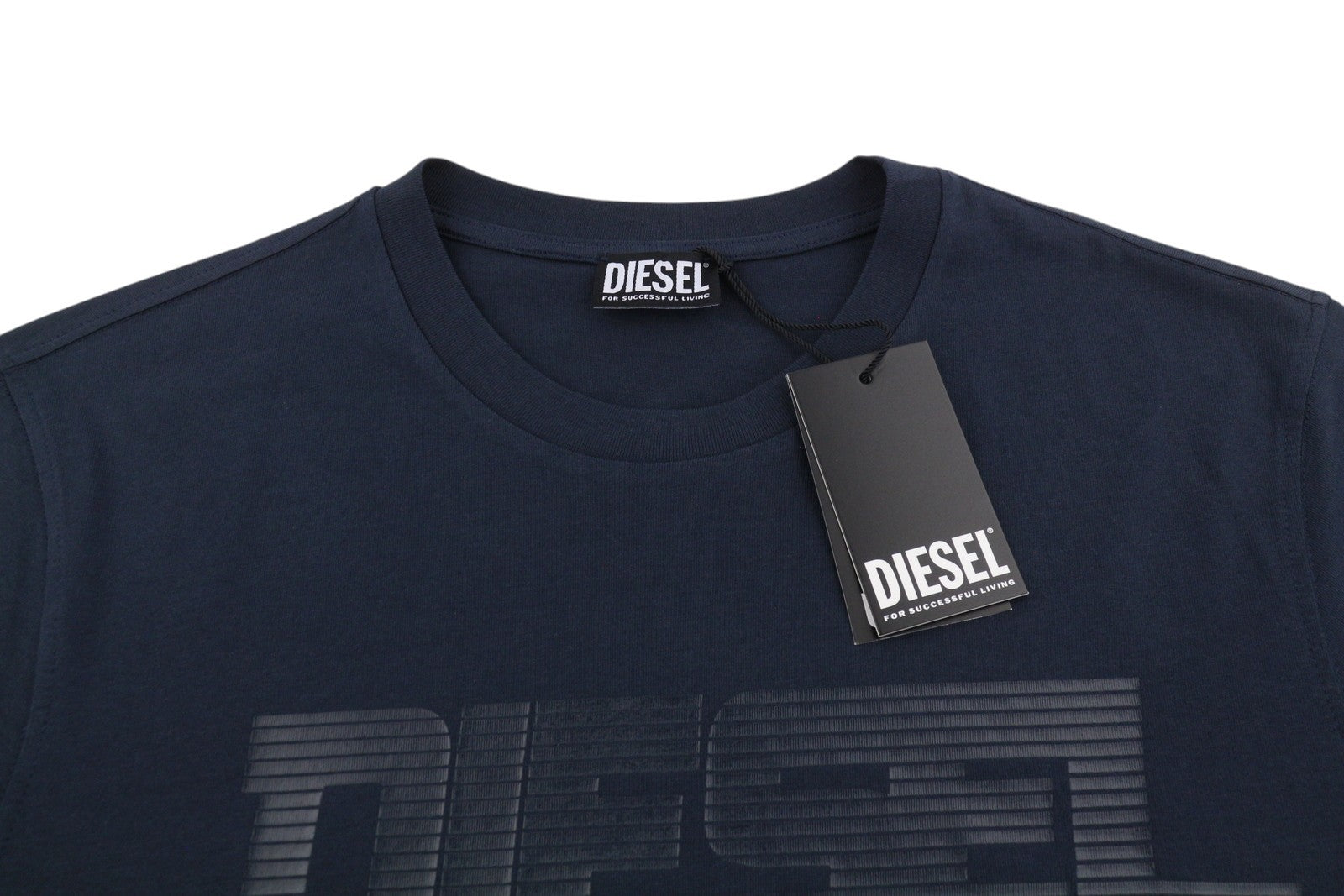 DIESEL T-Just 12-5 Men T-Shirt 2XL Dark Blue Cotton Tricot Short Sleeve