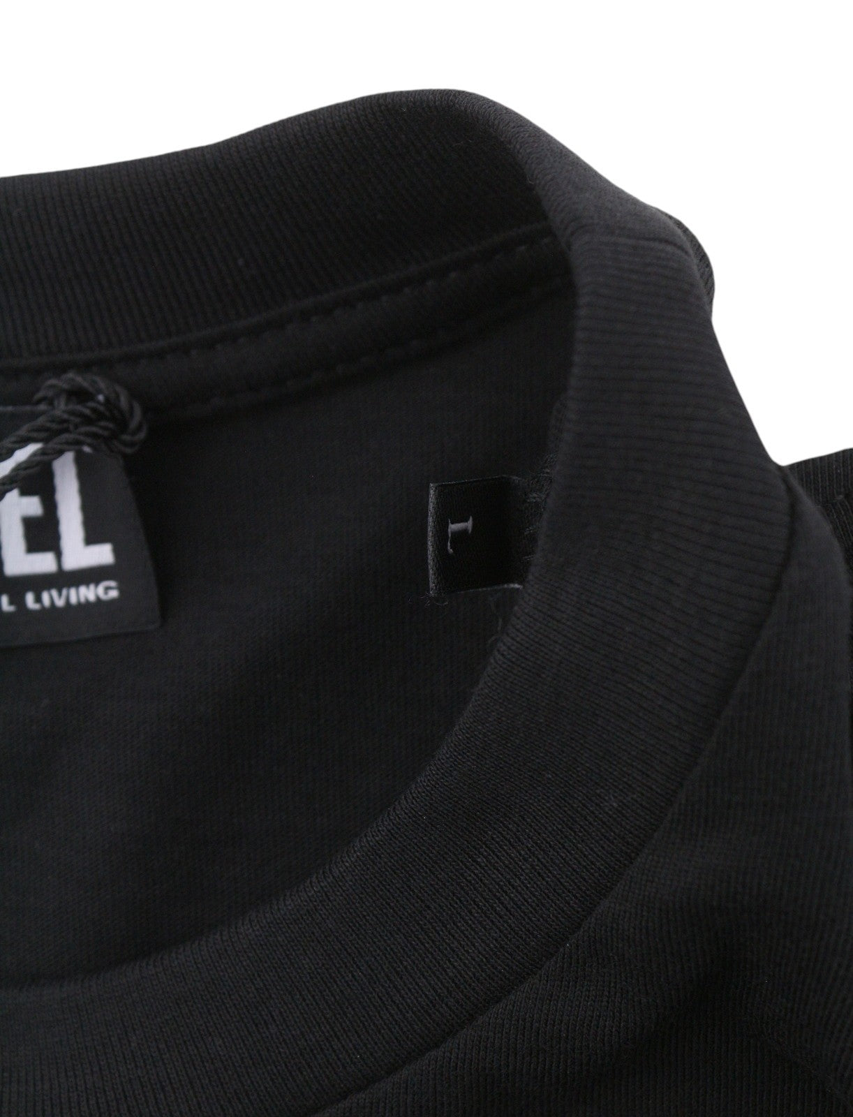 DIESEL T-Just 250232 Off Men T-Shirt L Black Cotton Tricot Short Sleeve